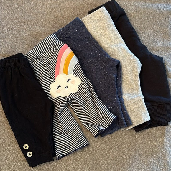 ‼️3 for $15‼️ 🚼 BABY GIRL 5 PIECE NEWBORN KNIT PANTS BUNDLE - Picture 2 of 6